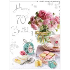 70, Flowers & Cake - 5.5x7.5