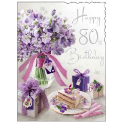 80, Flowers & Cake - 5.5x7.5