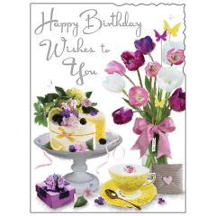 Happy Birthday, tulips - 5.5x7.5