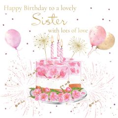 Sister, Birthday Cake - 6x6