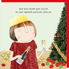 Xmas bottle - 6x6