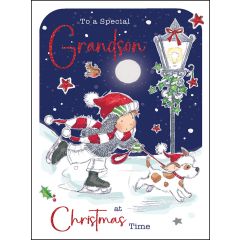 Grandson, Christmas time - 5.5x7.5
