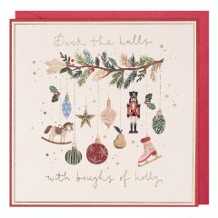 Deck the halls, baubles - 6x6