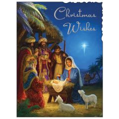 Christmas wishes, nativity - 5.5x7.5
