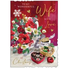 Wife with love at Christmas - 5.5x7.5