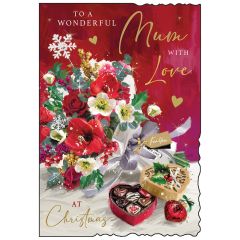 Mum with love at Christmas - 5.5x7.5