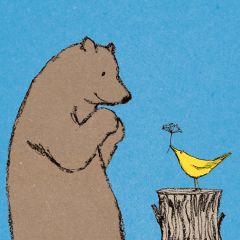 For me, bear and bird - 6x6